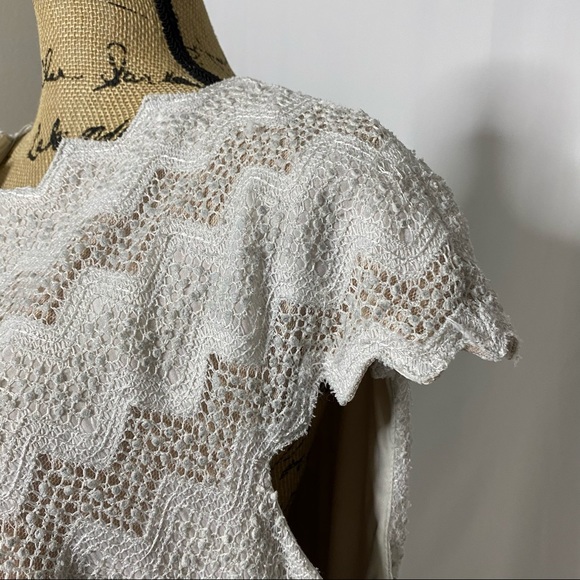 Tadashi Shoji Too White Gray Gown - Picture 4 of 13